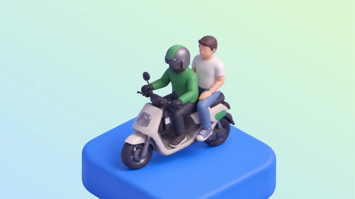 Ilustrasi sektor transportasi dan pesan-antar makanan